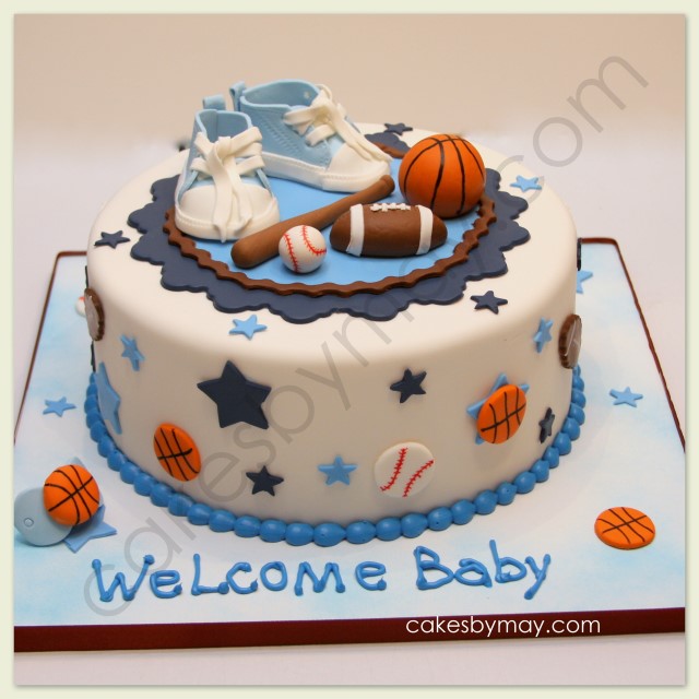 12 Photos of Sports Baby Shower Cakes Ideas For Boys