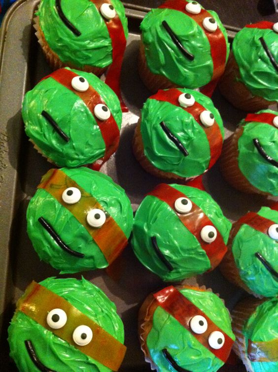 Teenage Mutant Ninja Turtle Cupcakes