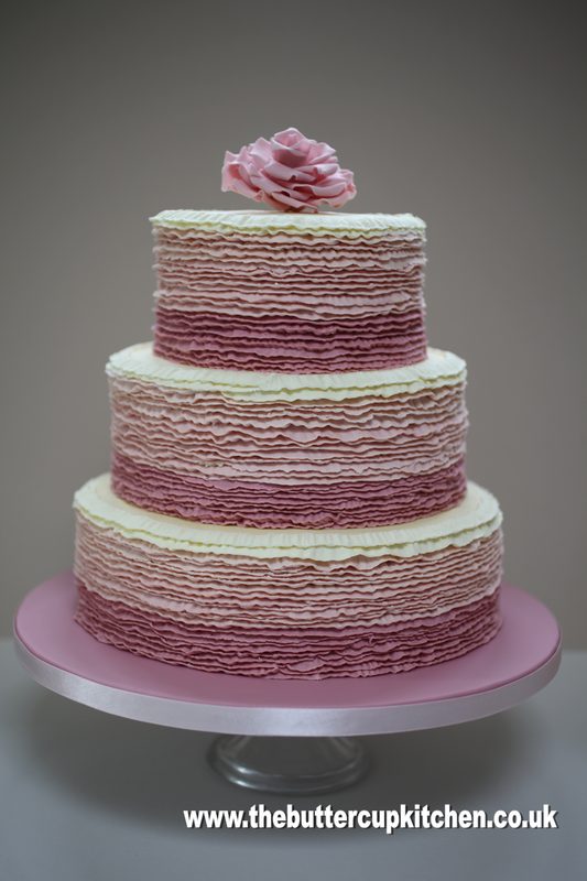 Three Tier Wedding Cake with Buttercream