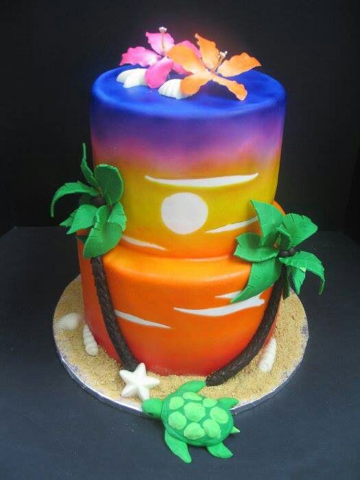 Tropical Wedding Cake