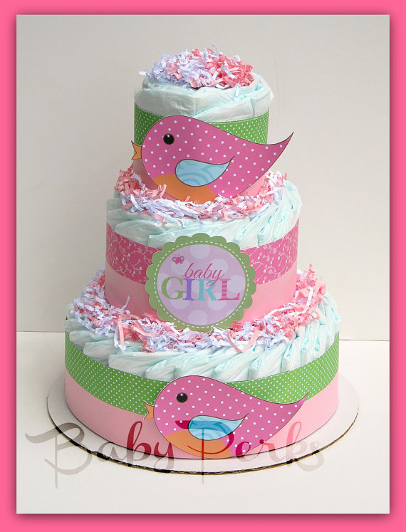 Tweet Baby Girl Diaper Cake