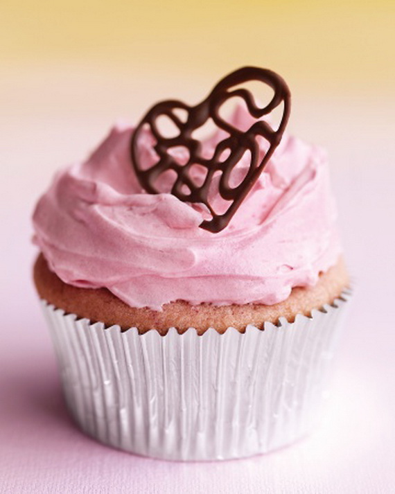 Valentine Chocolate Heart Cupcakes