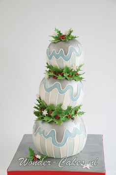 Wedding Cake Ball Christmas Ornament