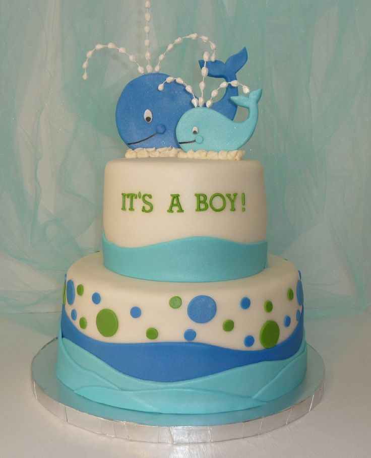 Whale Themed Baby Shower Cake