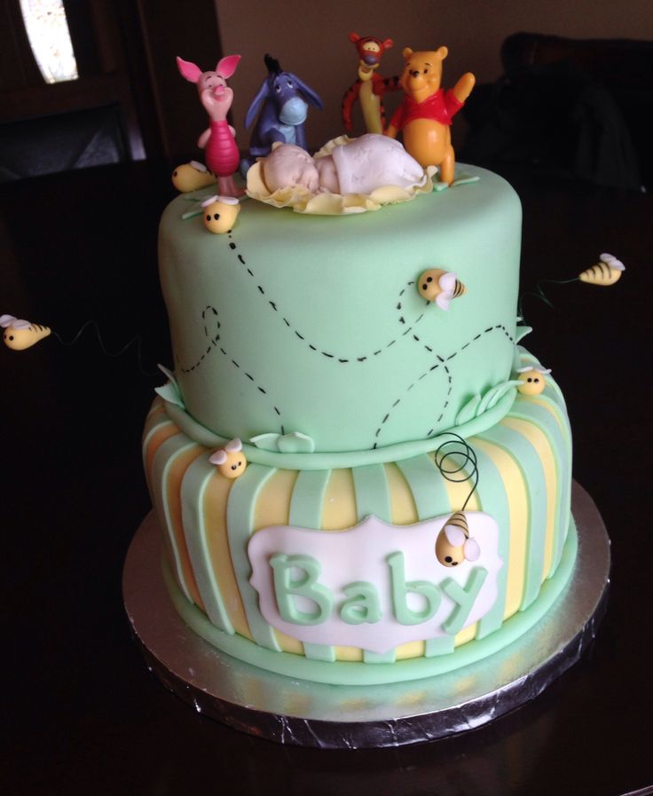 Winnie Pooh Baby Shower Cake