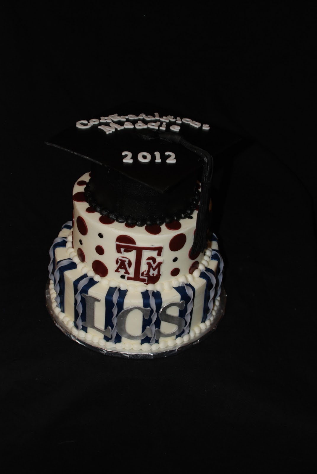 2 Tier Graduation Cake