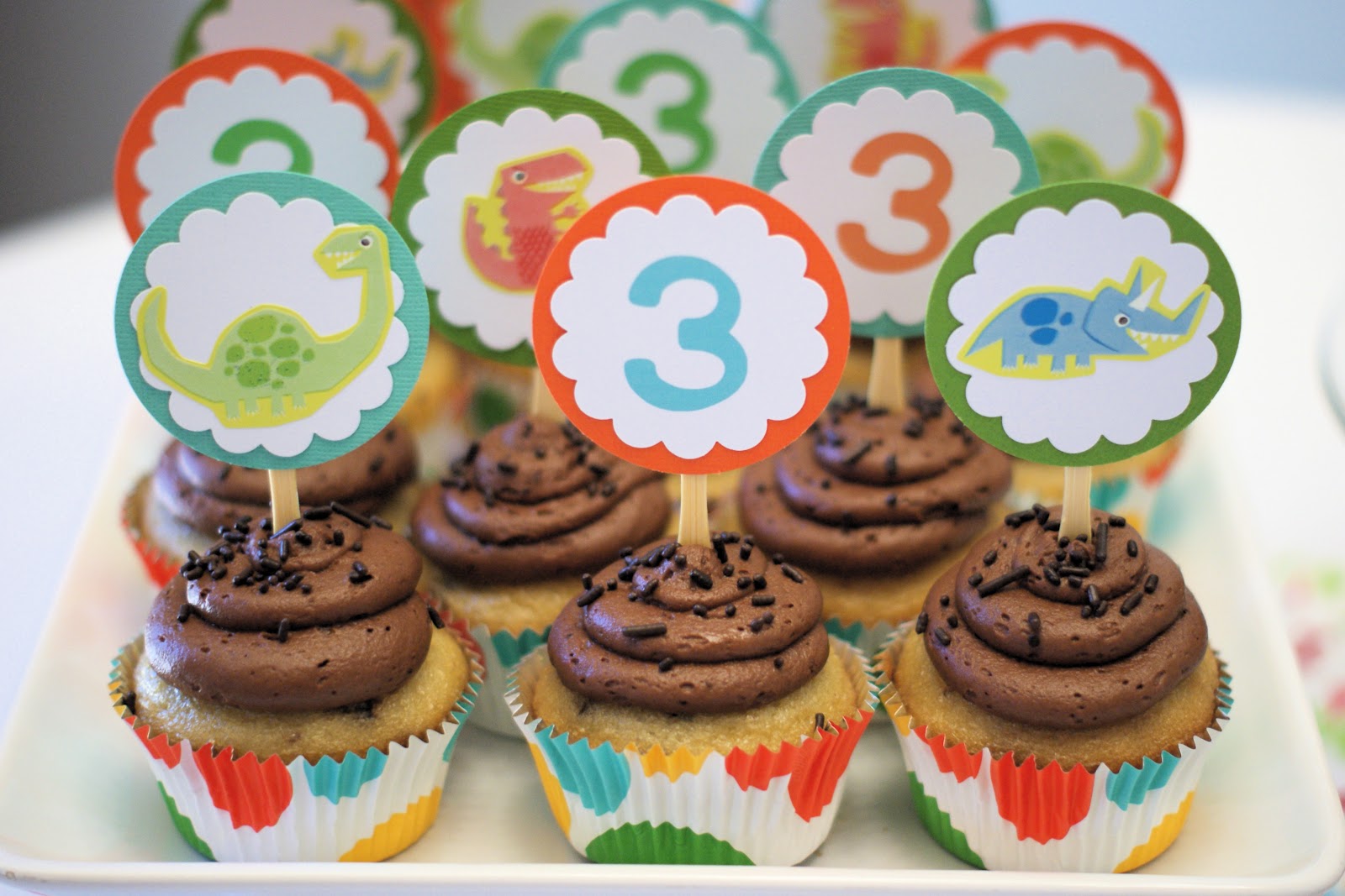 3 Year Old Birthday Cupcakes for Boys