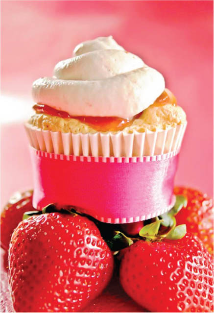 Angel Food Cupcakes with Whipped Cream