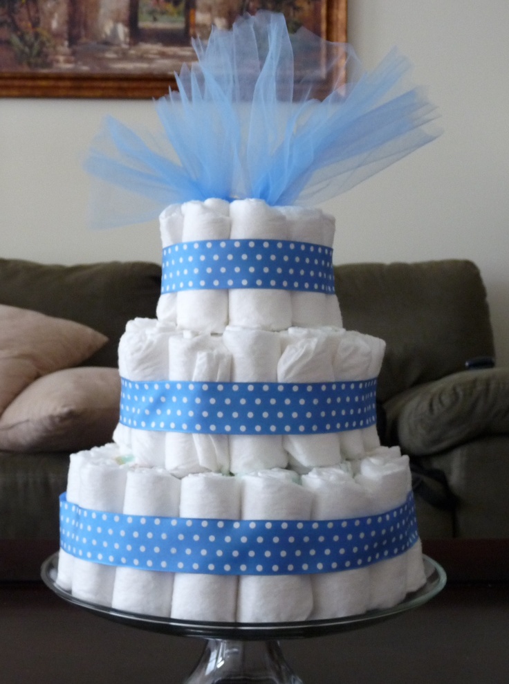 Baby Boy Diaper Cake Idea