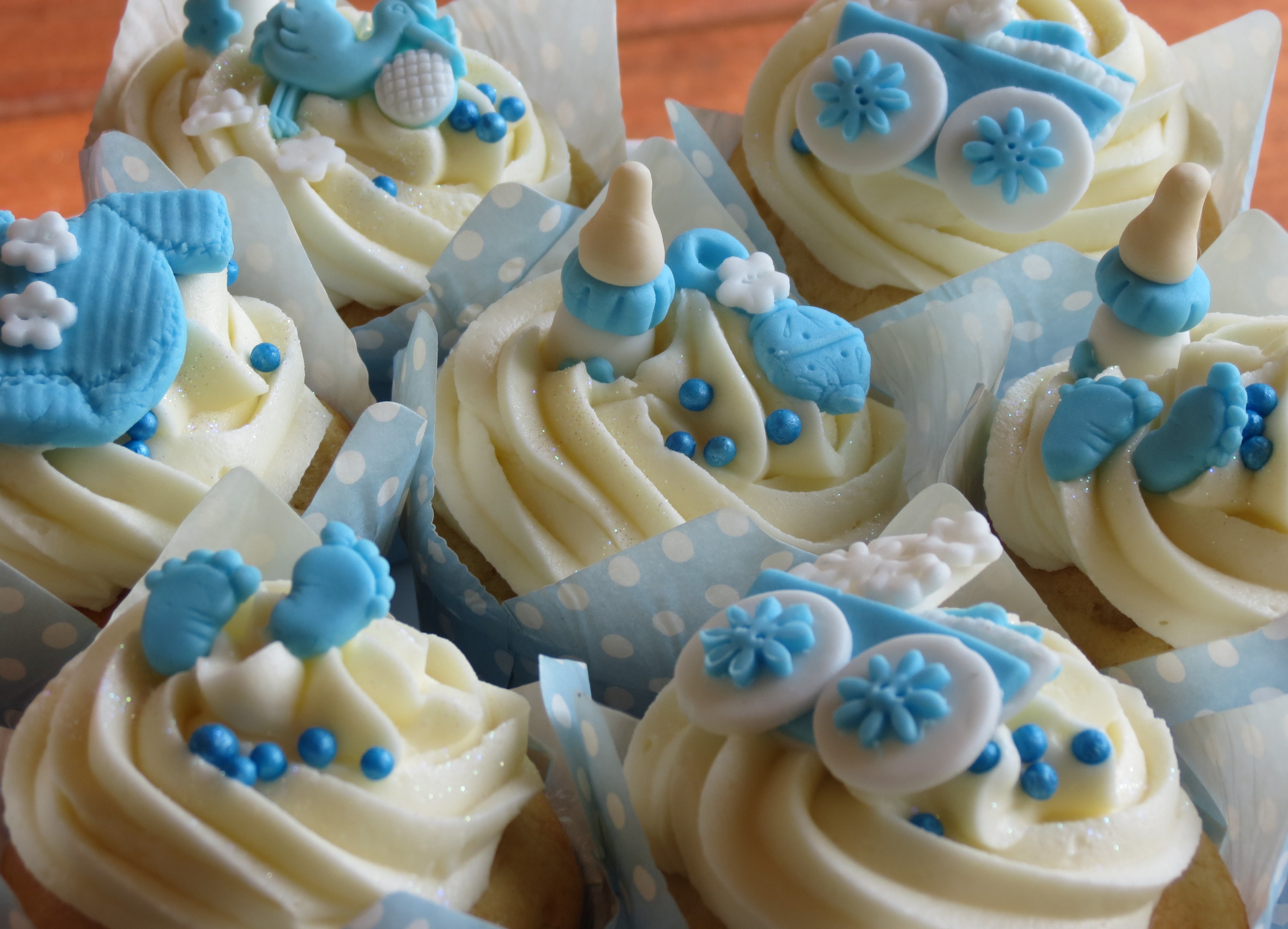 12 Photos of Baby Boy Shower Cupcakes Designs