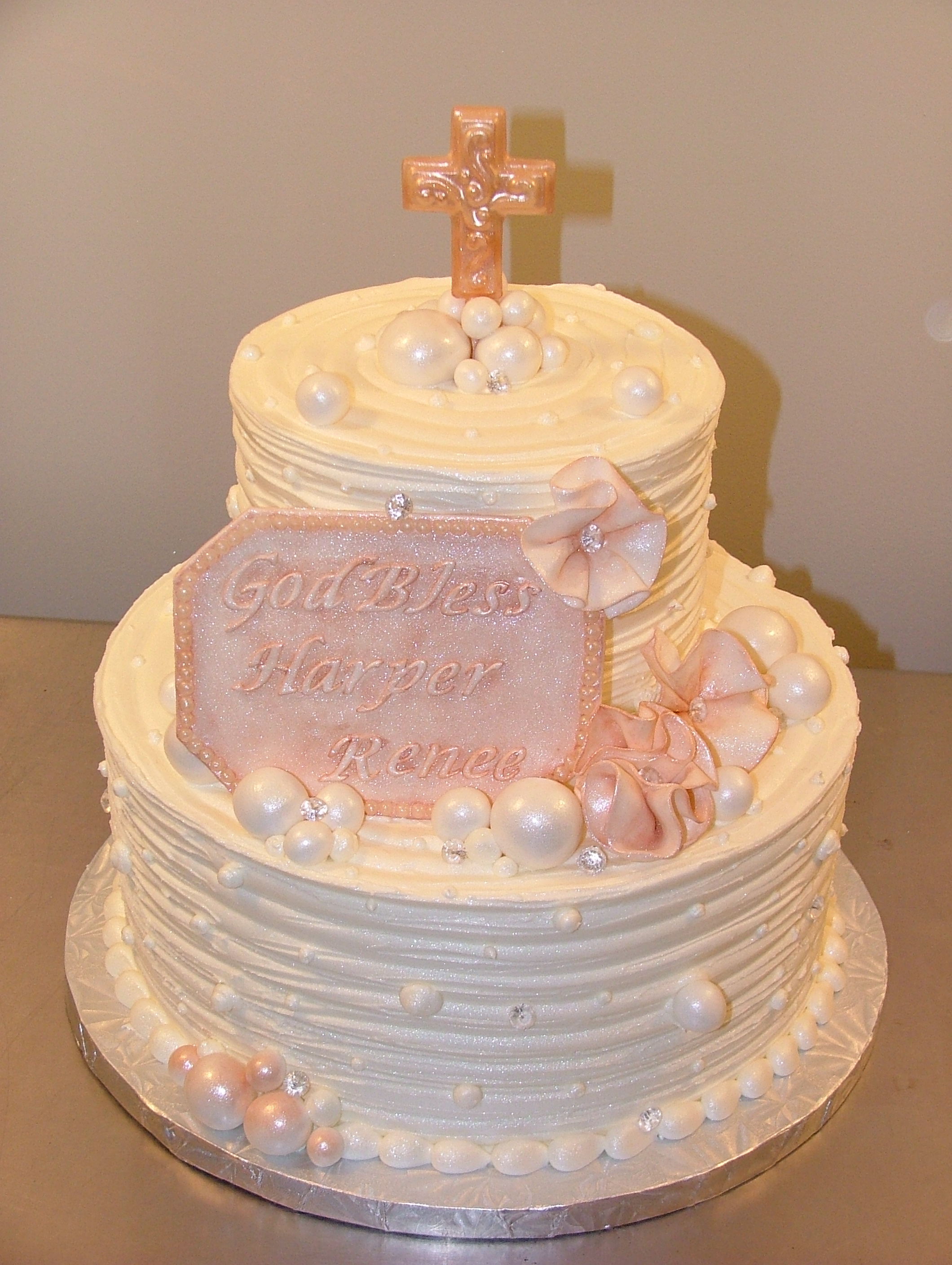 Baby Girl Baptism Cake Ideas