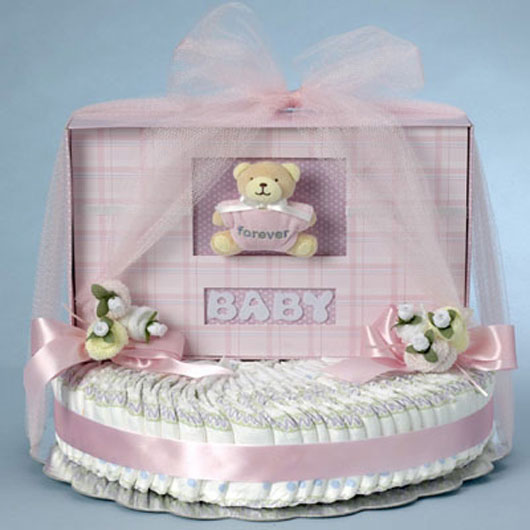 Baby Girl Diaper Cake