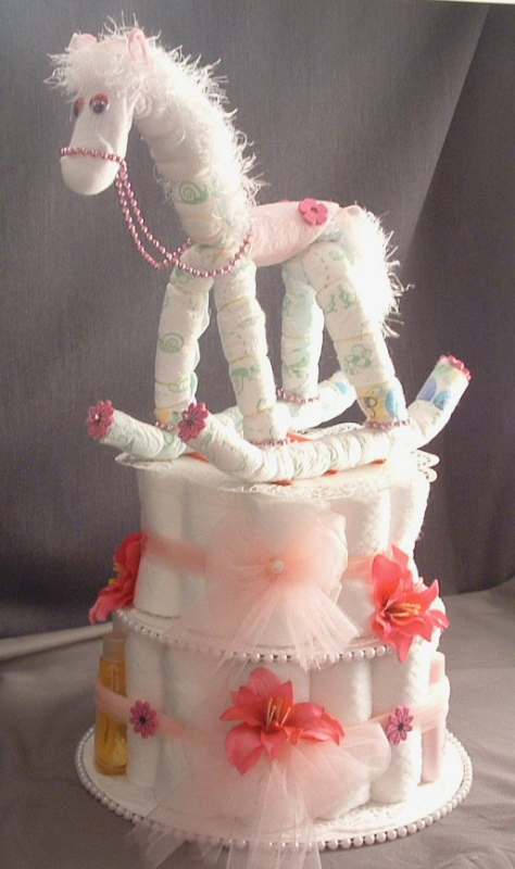 Baby Rocking Horse Diaper Cake