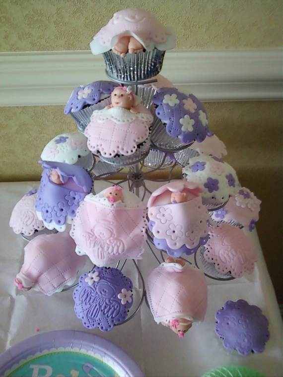 Baby Shower Cupcake Cake