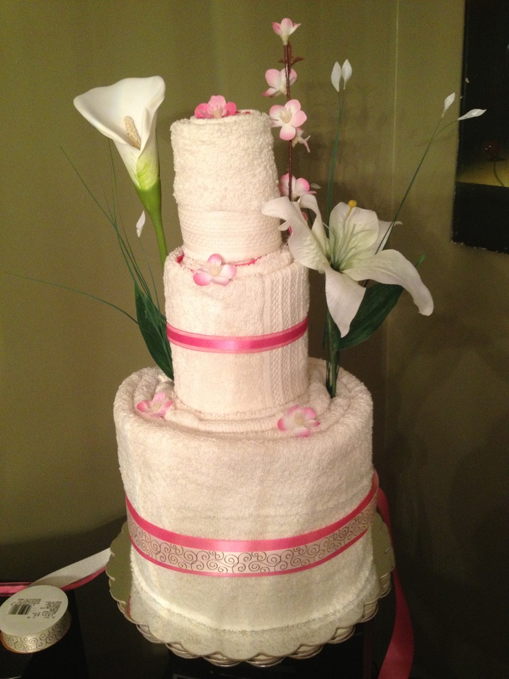 Baby Shower Towel Cake Centerpiece