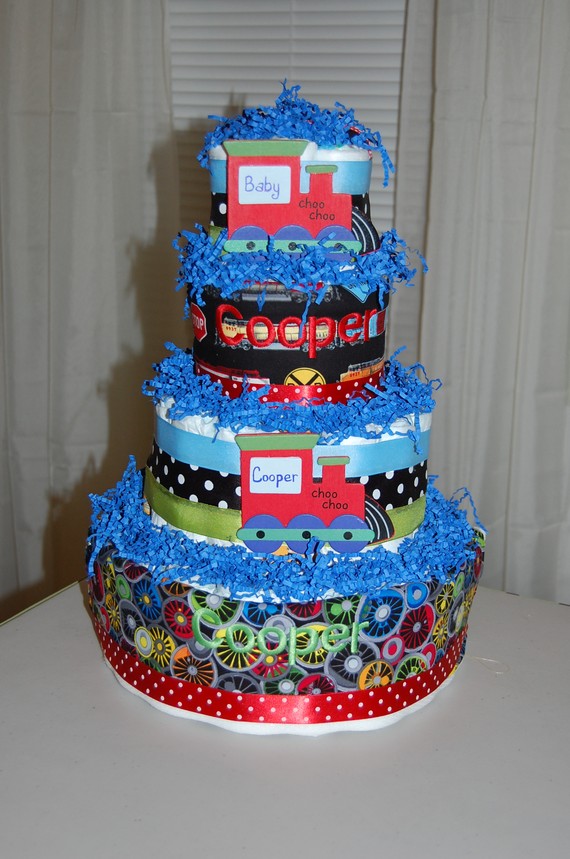 Baby Train Diaper Cakes Boys