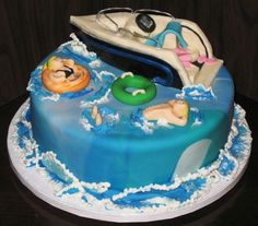 Birthday Cakes with a Boat Tubing