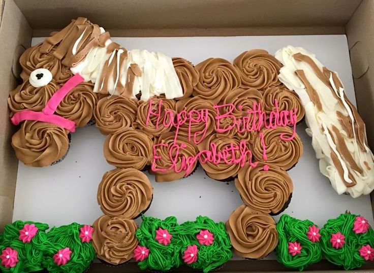 Birthday Horse Cupcake Cake Ideas