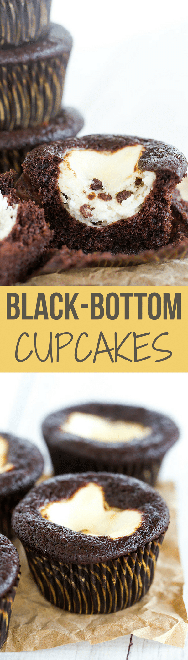 Black Bottom Cupcakes with Chocolate Chips