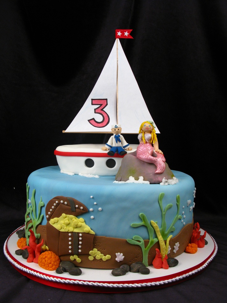 Boat Themed Birthday Cake