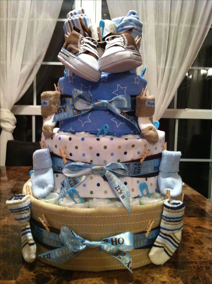 Boy Baby Shower Diaper Cake