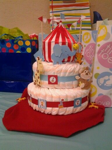 Circus Theme Diaper Cake