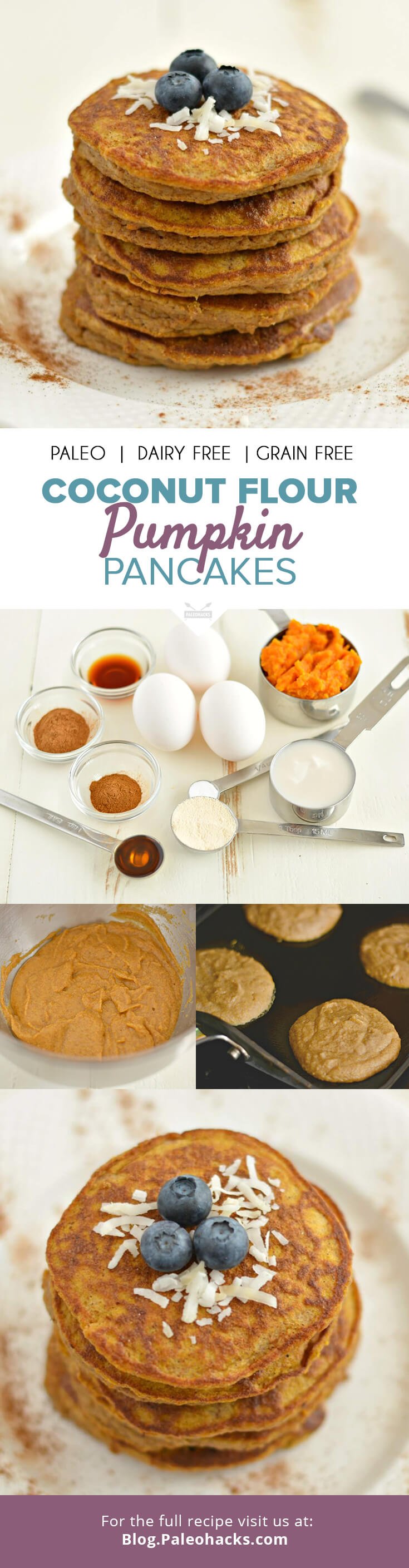 Coconut Flour Pumpkin Pancakes