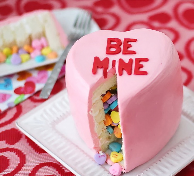 Conversation Heart Cake