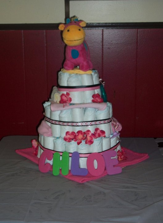 Cow Baby Shower Diaper Cake