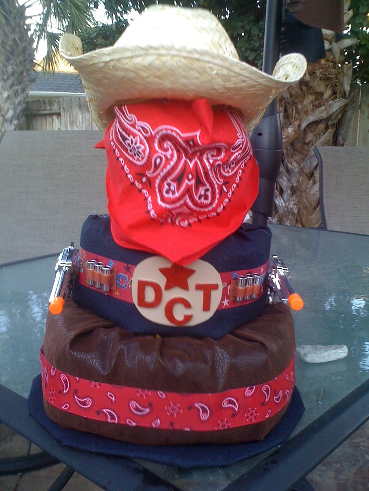 Cowboy Diaper Cake