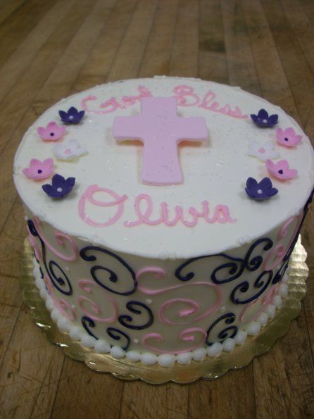 Cross with God Bless Cake