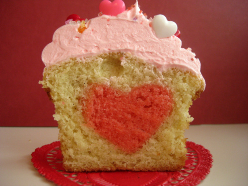 Cupcake with Heart Inside