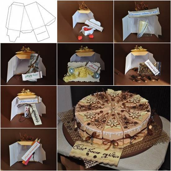 DIY Cake Shaped Gift Box Templates