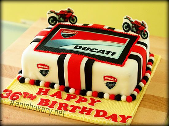 Ducati Motorcycle Birthday Cake