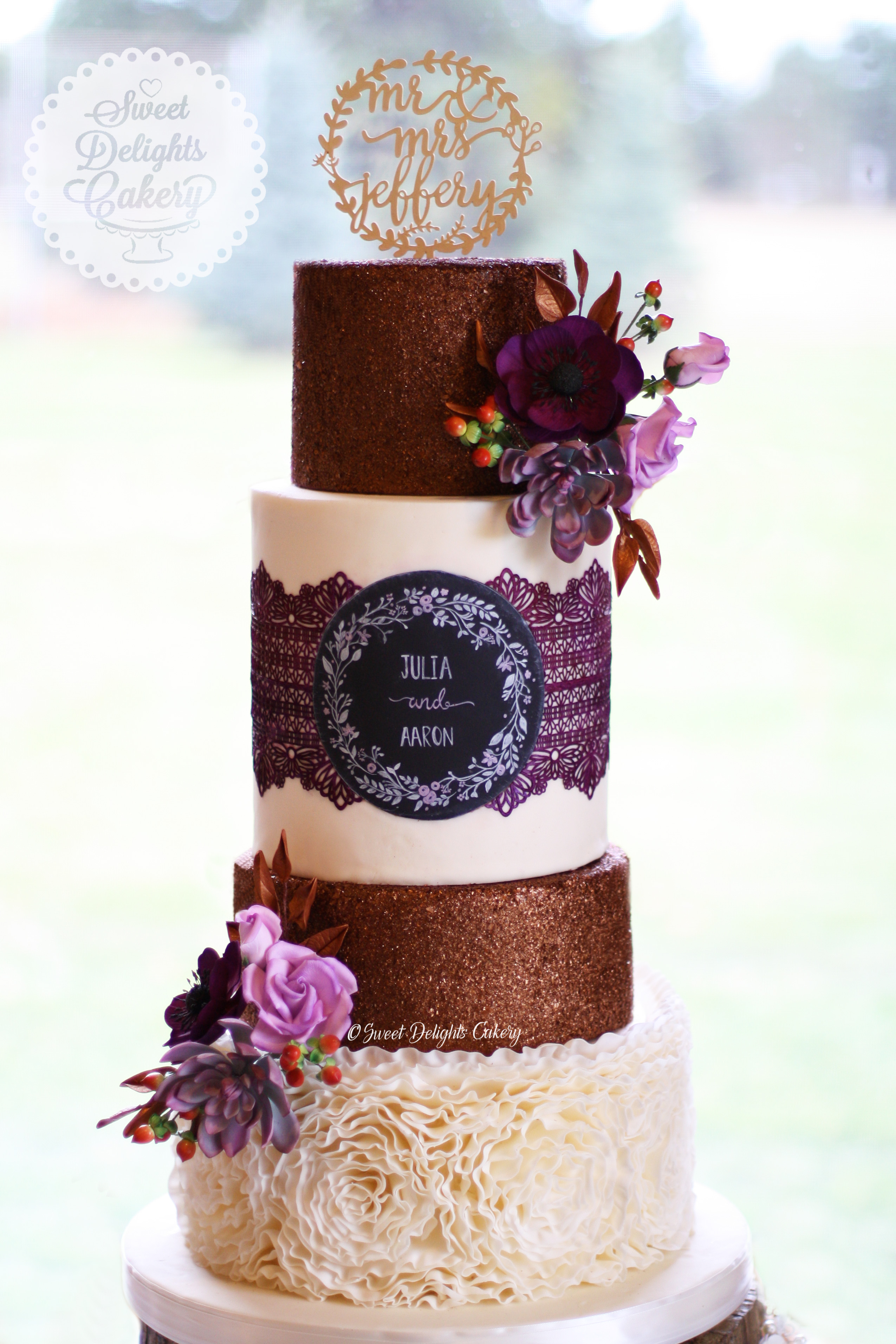 Edible Glitter Wedding Cake