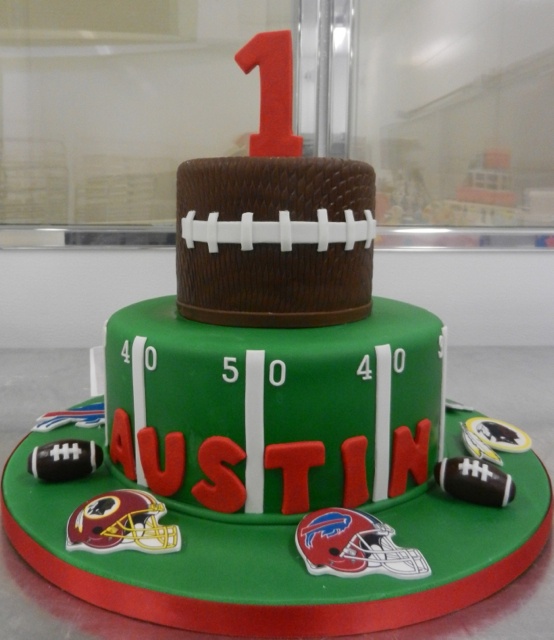 First Birthday Football Cake