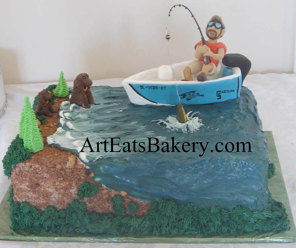 Fishing Boat Cake Designs