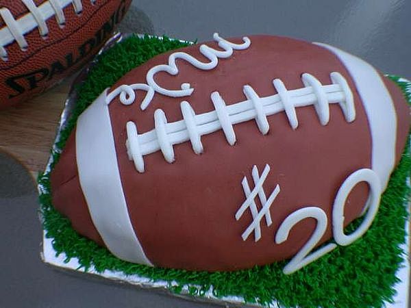 Football Shaped Cake