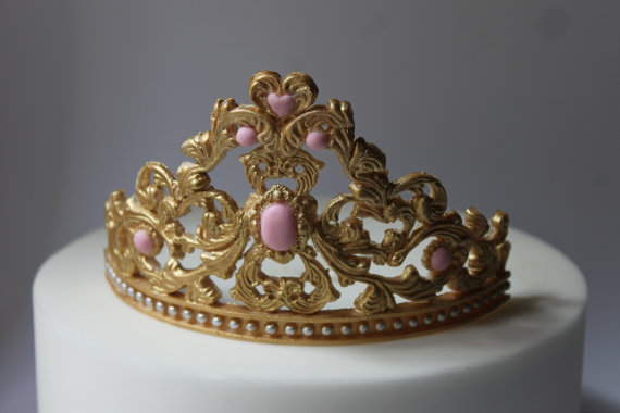 Gold Fondant Tiara