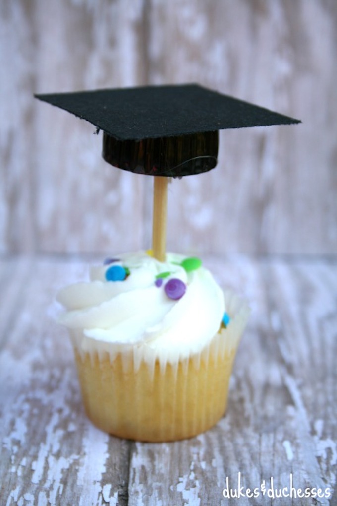 Graduation Cap Cupcake Toppers