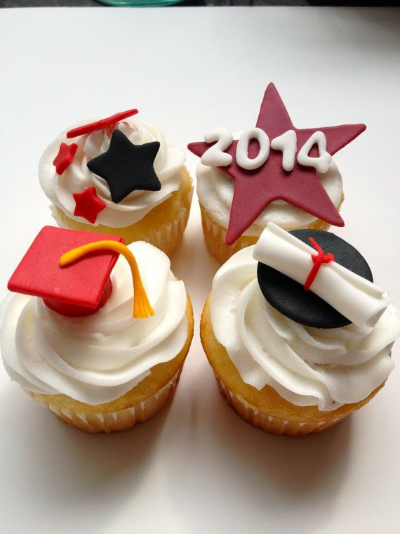 Graduation Fondant Cupcake Toppers