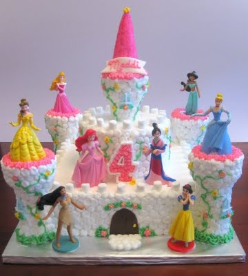 Homemade Princess Castle Cake