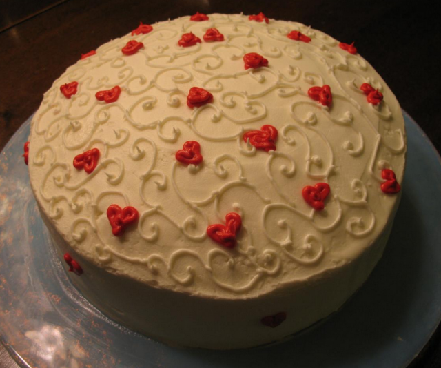 Homemade Valentine's Day Cake