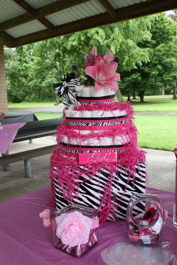 Hot Pink and Zebra Print Baby Cakes Made