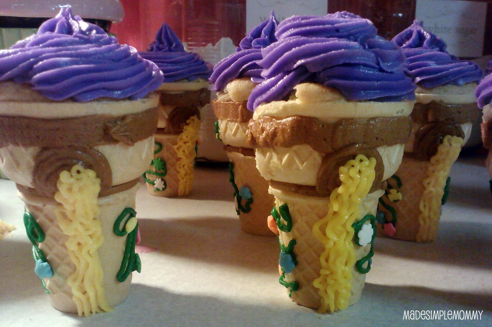 Ice Cream Cone Cupcakes Rapunzel Tower