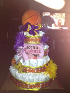 Lakers Diaper Cake