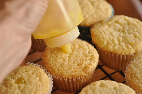 Lemon Cupcakes with Cream Cheese Filling