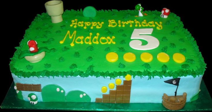 Mario 5th Birthday Cake