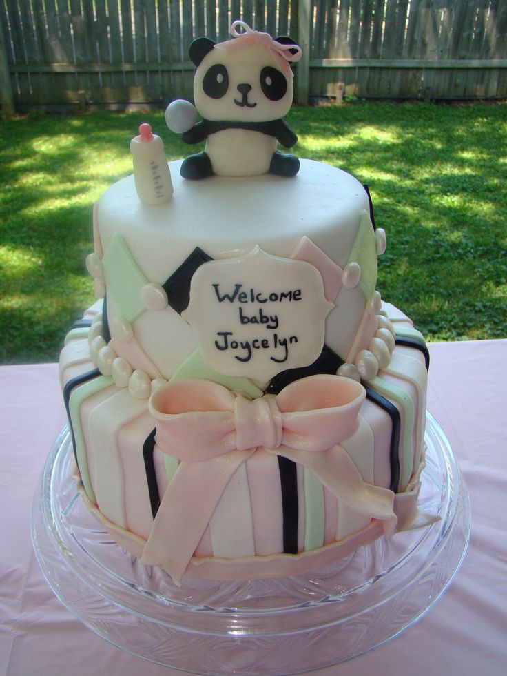 Panda Baby Shower Cake