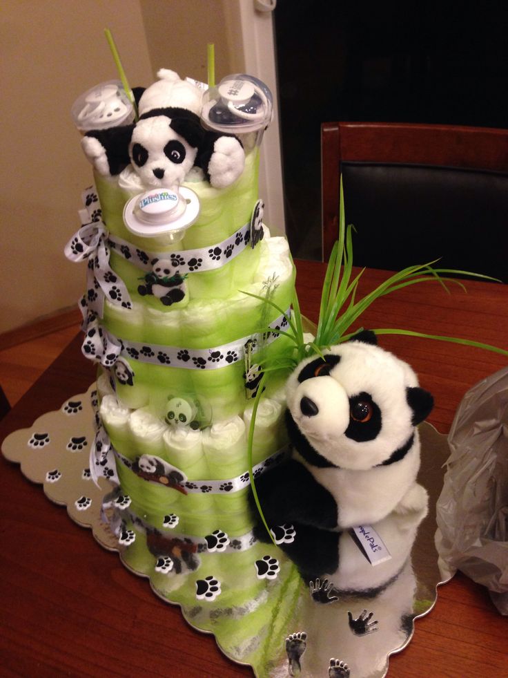 Panda Diaper Cake